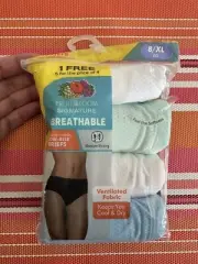 NEW Women's 4 pair Fruit of the Loom Signature MicroMesh Low Rise Briefs 8 XL