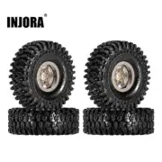 INJORA 1.0 Plus Beadlock Brass Wheel Rim Tire for AX24 TRX4M FCX24,W1103GL-T1011