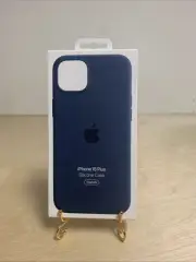GENUINE Apple Silicone Case w/ Magsafe iPhone 15 Plus - Storm Blue