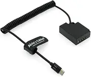 Alvin's Cables PD Type-C to Decoding NP-W126 Dummy Battery Coiled Power Cable for Fujifilm XT1 X-T10 XT2 X-T20 XT3 XT30 X-Pro2 X-Pro3 X-S10 X-E1 X-E2 X-E3 X-M1 X-A1 X-A2 HS50EXR HS35EXR