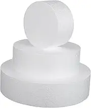 FIXOSHEE 3Pcs Cake Mold for Wedding Display Round Fondant Decorating Practice Tools for DIY Easy to Decorate with Ribbons Toppers