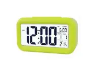 Digital LCD Alarm Clock with Calendar Thermometer-green