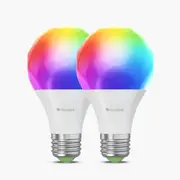 Nanoleaf Essentials Matter LED RGB Smart Light Bulb E27,(2 Pack) maximum luminous flux of 851lm, RGB, Colour adjustable and Dimmable Remote Control Enabled - 2 Years Warranty [N7501B02-2A60E]
