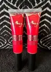 2pk ITALIA DELUXE DIAMOND SHINE # 04 TRUE RED JELLY LIP GLOSS PLUMPING LIPGLOSS