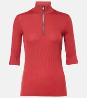 [Brunello Cucinelli] Brunello Cucinelli Wool turtleneck top AU 16 red