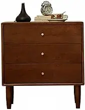 GUAWJRZDP 4 Drawers Chest, Chest of Drawers, Wooden Storage Cabinet, Storage Cabinet for Closet, Easy Pull Handle, Drawer Chest Tall with Smooth Wood Guide, Retro Style Furniture(Walnut,3-Tier)