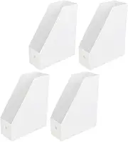 SOPOTUTU 4pcs Box Fireproof Document Holder File Organizer Box Vertical Design for Home Office Space Saving Bookshelf Divider Versatile Storage for Paper Envelopes Office Supplies