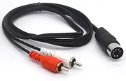 [GLHONG] 7 Pin DIN Male to Dual RCA Male Cable Audio Adapter Lead Connects CD Player, DVD, Phono, LD AUX Port to Bang Olufsen (1 Meter)
