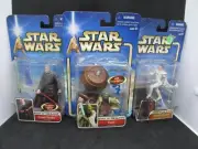 Star Wars Attack Of The Clones Action Figures - Yoda Count Dooku Padme Amidala