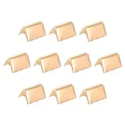 32Pcs Pinch Crimp Ends, 13mm Cord End Clasps Ribbon Crimp Ends, Light Gold