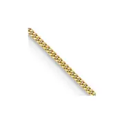14K Yellow Gold 18 inch .9mm Curb with Spring Ring Clasp Pendant Chain Necklace