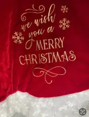 Snowman Christmas Tree Topper & We Wish You A Merry Christmas Tree Skirt