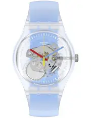 [Swatch] Clearly Stripped Watch in Blue