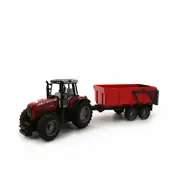 Bruder Licensed 1:16 Scale Massey Ferguson 7480 Tractor With Tipping Trailer