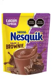 1 NESTLE NESQUIK MEXICO BROWNIE FLAVOR MILKSHAKE 200G BROWNIE LICUADO LECHE