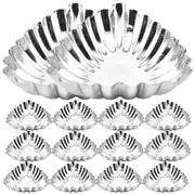 20 Pcs Cookie Stencils Baking Tart Molds Egg Tart Molds Stainless Steel Pudding Mini Tart Pans