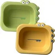 Abaodam Newborn Wash Basin Set 2 Portable Baby Bathtubs Easy to Use Store Cartoon-Themed Infant Face Cleaning