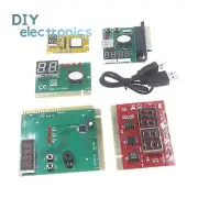 2/4 Digit 3 in1 PCI-E PC Analyzer Analysis Diagnostic USB Card POST Card TOP