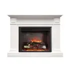 New White Berwick 2000W Electric Fireplace Suite – Flame, Logs & Crackling Sound