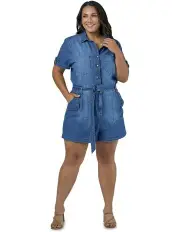 [Indigo Tonic] Lily Denim Romper in Denim