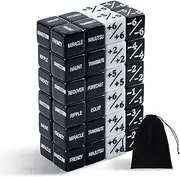 Pack of 48 Dice Counters, D6 Dice Counter, Token Magic Dice, Loyalty Counter Dice, Compatible with MTG, CCG, Card Game Accessories with Storage Bag