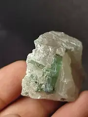 green tourmaline crystals albite collection peice from Afghanistan