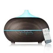 550ml Air Humidifier Wood Remote Control Electric Essential Oil Aroma Diffuser Ultrasonic Humidifier With LED Light For Home