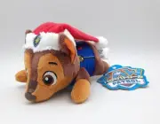 Paw Patrol Chase Christmas santa hat 5" laying plush dog puppy Japanese
