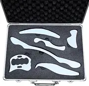 Stainless Steel Gua Sha Scraping Massage Tool Set(6pcs) Muscle Scraper IASTM Tools Great Soft Tissue Mobilization Tool Physical Therapy