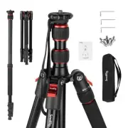 T-10 Camera Tripod, 68" Foldable Aluminum Tripod & Monopod, Compatible with 1...