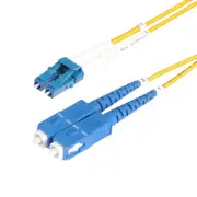 StarTech.com 20m [65ft] LC to SC [UPC] OS2 Single Mode Duplex Fiber Optic Cable,