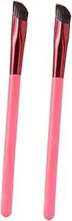 LOLIPPYY 2pcs Angled Eyebrow Makeup Brush Dual-sided Cosmetic Applicators for Effortless Eyebrow and Eyeshadow Application Lightweight and Travel-friendly Design
