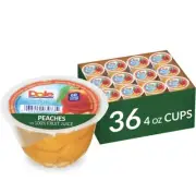 Dole Fruit Bowls Diced Peaches in 100% Juice, Gluten Free 32 Pack 4oz EA