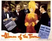 The Woman Of The Town Lobby Card Henry Hull Porter Hall Claire Tre- Old Photo