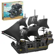 Pirate Ship Building Block Sets,MOC Black Pearl Ship Toy Set,921Pcs Pirate Bo...
