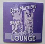 Dave Matthews Band Backstage Music Pass Original 2003 Summer Concert Tour Purple