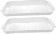 BIUDECO Microwave Bacon Cooker 2 Pcs Baking Trays Sausage Rack Eggs Cooker Kitchen Cooking Utensils Easy Clean