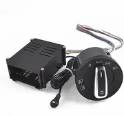 Car Chrome Light Switch Auto Lamp Sensor Light Fit for VW Transporter Multivan Caravelle T5 T6 + AUTO Headlight