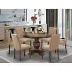 East West Furniture 7 Piece Dining Room Table Set Contains a Wooden Dining...