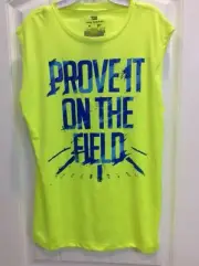 TEK GEAR Boys Sleeveless PROVE IT ON THE FIELD Tank Neon Yellow Size XL NWT