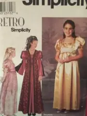Simplicity Sewing Pattern 9078 Girls Childs Renaissance Gown Dress Sz 12-16 UC