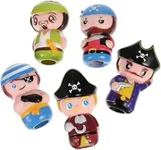 GLSTOY 5Pcs Adorable Pirate Finger Puppets for Interactive Bath Educational for Home School Parties and Festivals Present