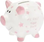 Lesser & Pavey Coin Bank, Ceramic, Pink, 12x9x10 Centimeter