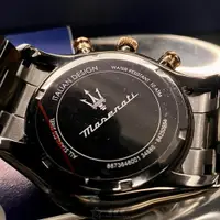 在飛比找ETMall東森購物網優惠-MASERATI 瑪莎拉蒂男錶 46mm 黑圓形精鋼錶殼 黑