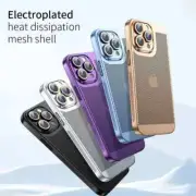 For Apple iPhone 16 Pro Max Plus Heat Dissipation Electroplated Border Mesh Case