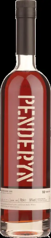 Penderyn 18 Year Old Red Wine Cask Finish Single Cask Single Malt Welsh Whisky (700mL)
