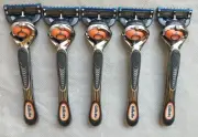 Lot 5 Gillette Fusion Proglide Flexball 5 Handles 5 Cartridges New No Packaging