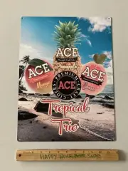 New Ace Cider Tropical Trio Craft Beer Company metal Tin Tacker beer sign Lot