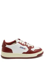 Autry Medalist Leather Sneakers - White And Red - 6 6