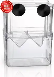 Fish Breeding Box Aquarium Hatchery Incubator Isolation for Baby Fish Shrimp